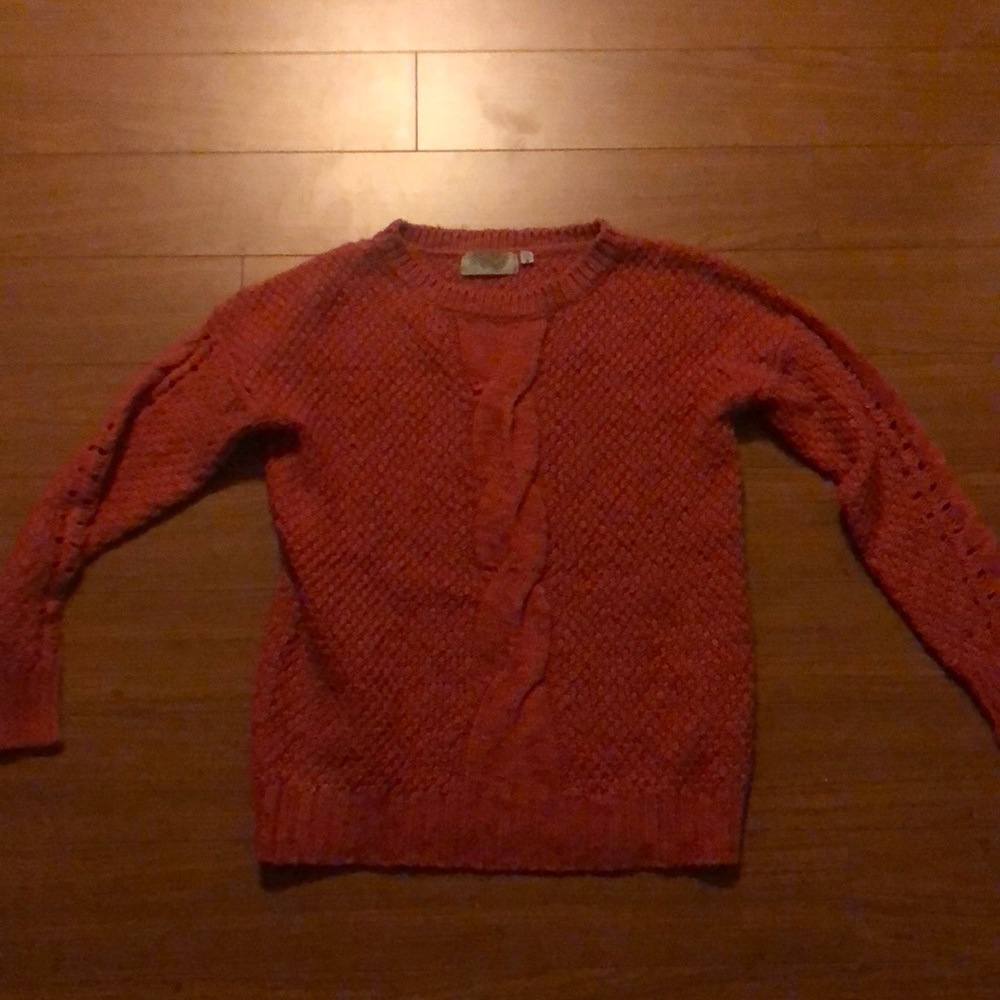 Orange knit sweater